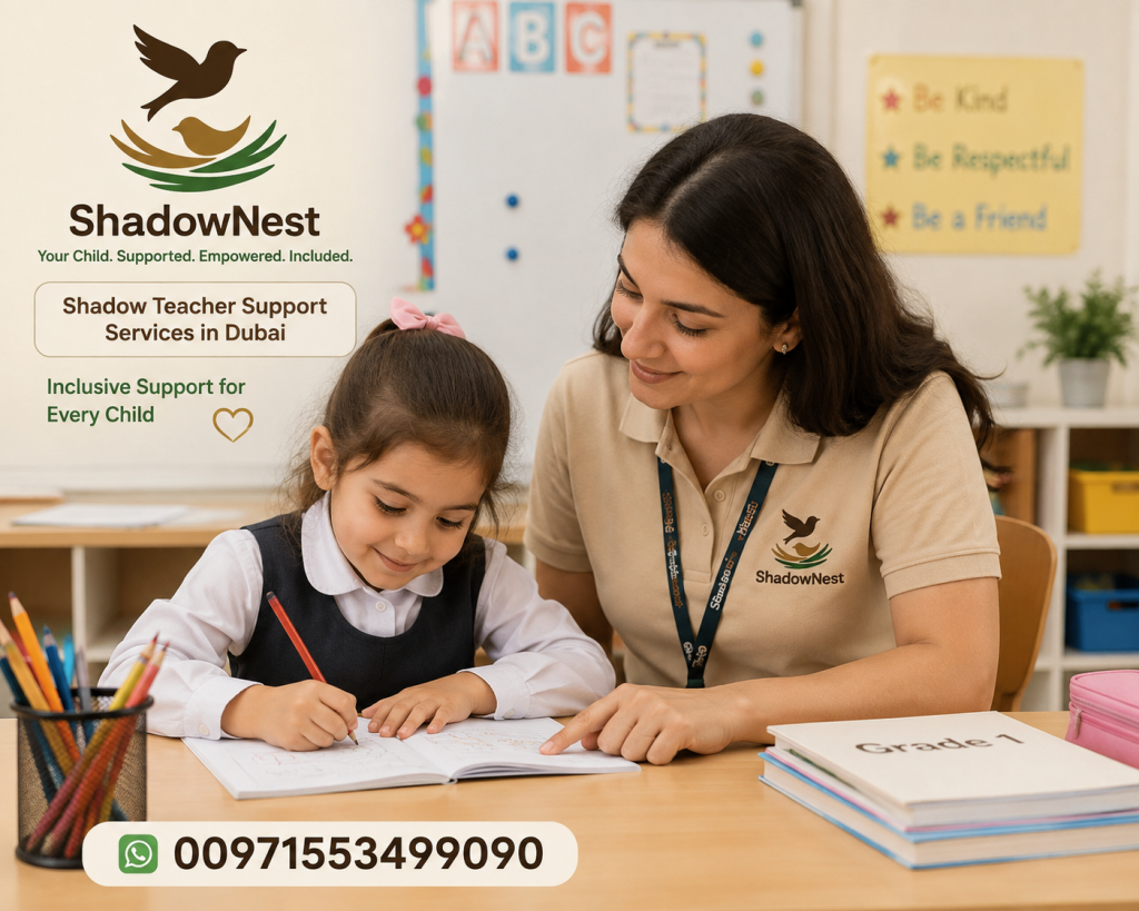 Shadow Teacher Agency providing classroom support for a child in Dubai